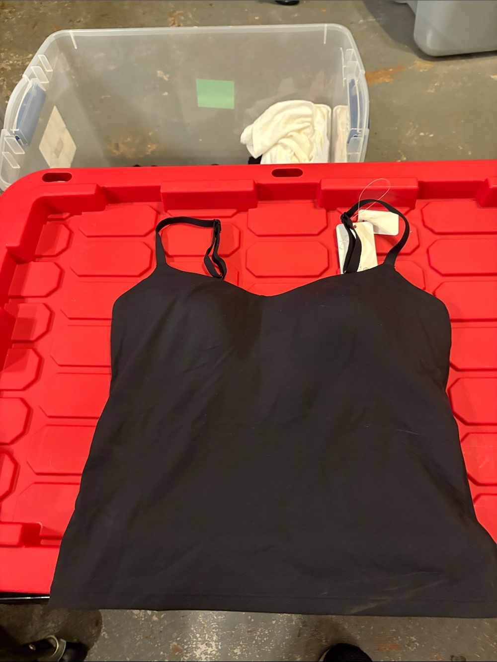 CRZ YOGA Black Slim Support Cami with Adjustable Straps